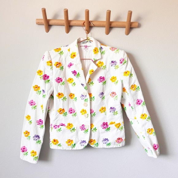 Emanuel Ungaro Vintage Rose Print Blazer